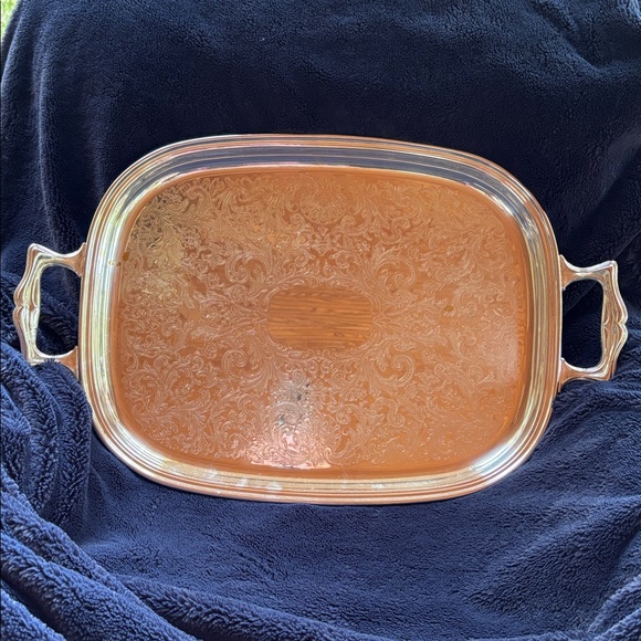 Gorham Newport Other - Vintage Gorham Newport YB406 Silver Plate Rectangular Tray With Handles